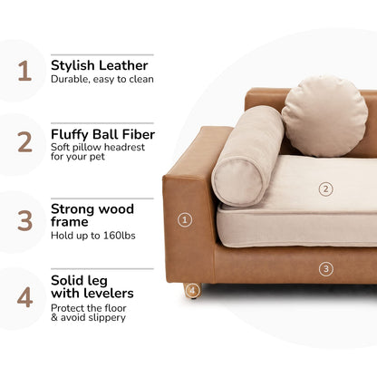 Chester XXL Orthopedic Memory Foam Dog Bed Calming Sofa Couch with Washable Cover