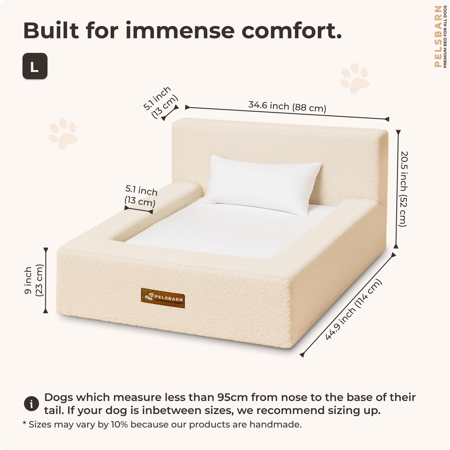 Pelsbarn Orthopedic Memory Foam Dog Bed Waterproof Washable Pet Mattress