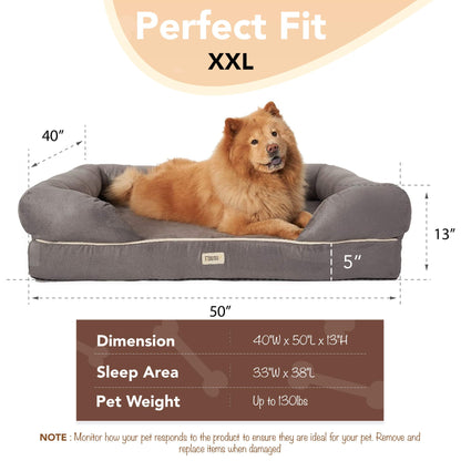Chester XXL Orthopedic Memory Foam Dog Bed Calming Sofa Couch with Washable Cover