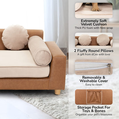 Chester XXL Orthopedic Memory Foam Dog Bed Calming Sofa Couch with Washable Cover