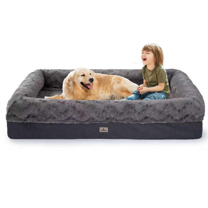PetFun Orthopedic Memory Foam Dog Bed with Waterproof Liner Washable Cover