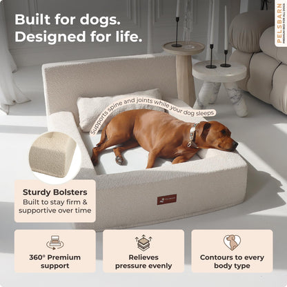 Pelsbarn Orthopedic Memory Foam Dog Bed Waterproof Washable Pet Mattress