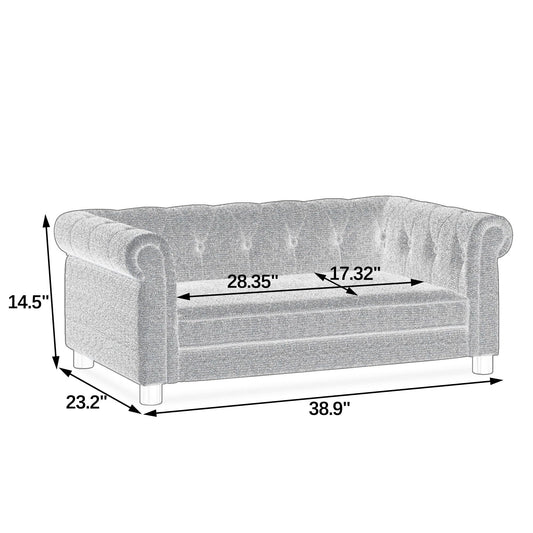 KEIKI Elevated Dog Sofa Bed with Legs Durable Pet Couch for Medium Large Dogs