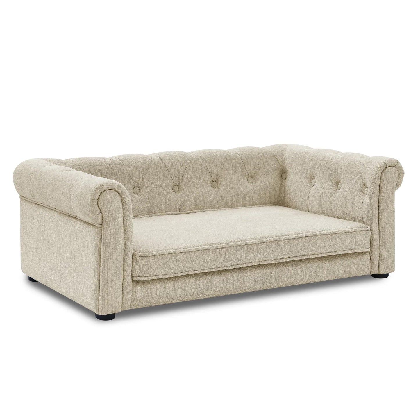 HeyTails Orthopedic Dog Sofa Bed with Backrest & Armrests for Medium Large Dogs
