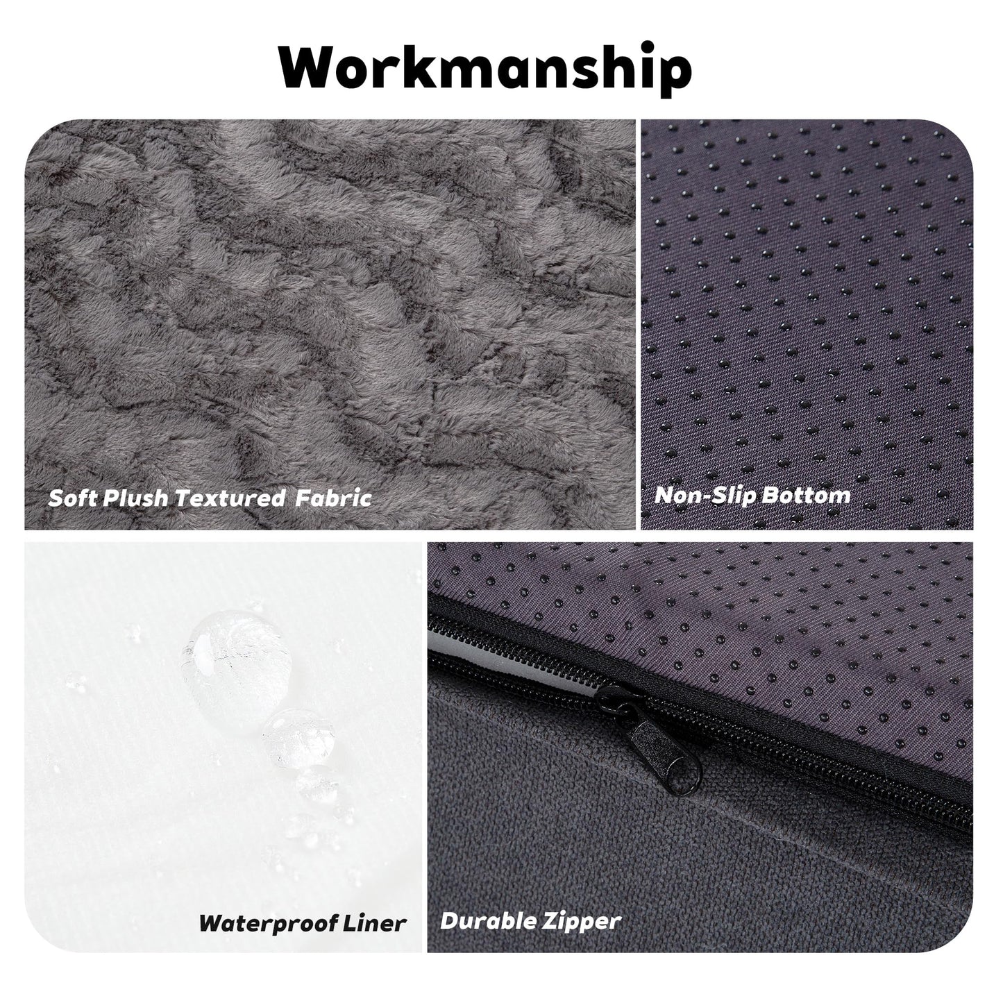 PetFun Orthopedic Memory Foam Dog Bed with Waterproof Liner Washable Cover